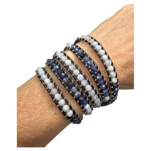 2010 CHAN LUU x Banana Republic Wrap Bracelet Blue/White